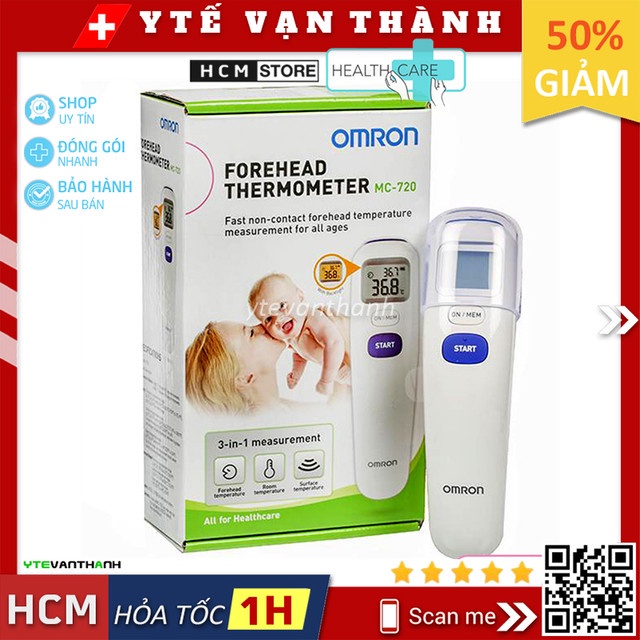 Nhiệt Kế Hồng Ngoại Đo Trán Omron MC-720 (MC 720) -VT0486