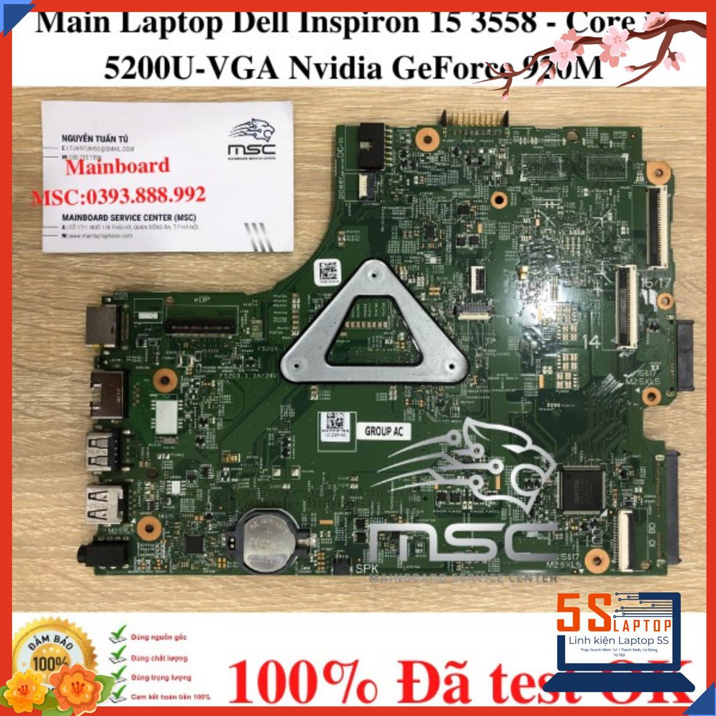 Main Laptop Dell Inspiron 15 3558 (Intel® Core i5-5200U) / VGA Nvidia GeForce 920M / 14216-1