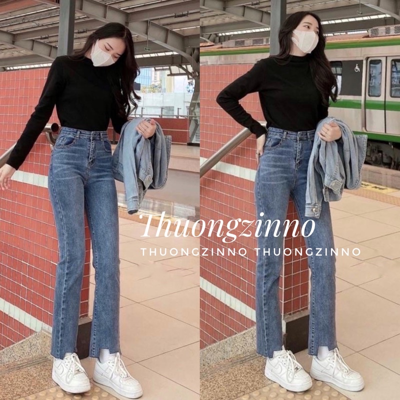 [Ảnh thật/Video]Quần túi hộp cắt kiểu ZICZAC lạ mắt QUẦN ỐNG SUÔNG HÀN QUỐC