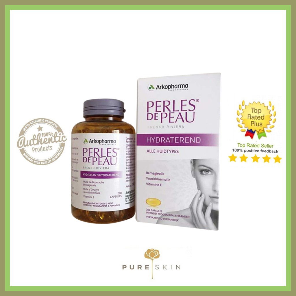 Combo 01 hộp viên uống đẹp da nội địa Pháp Perles de Peau Arkophrma