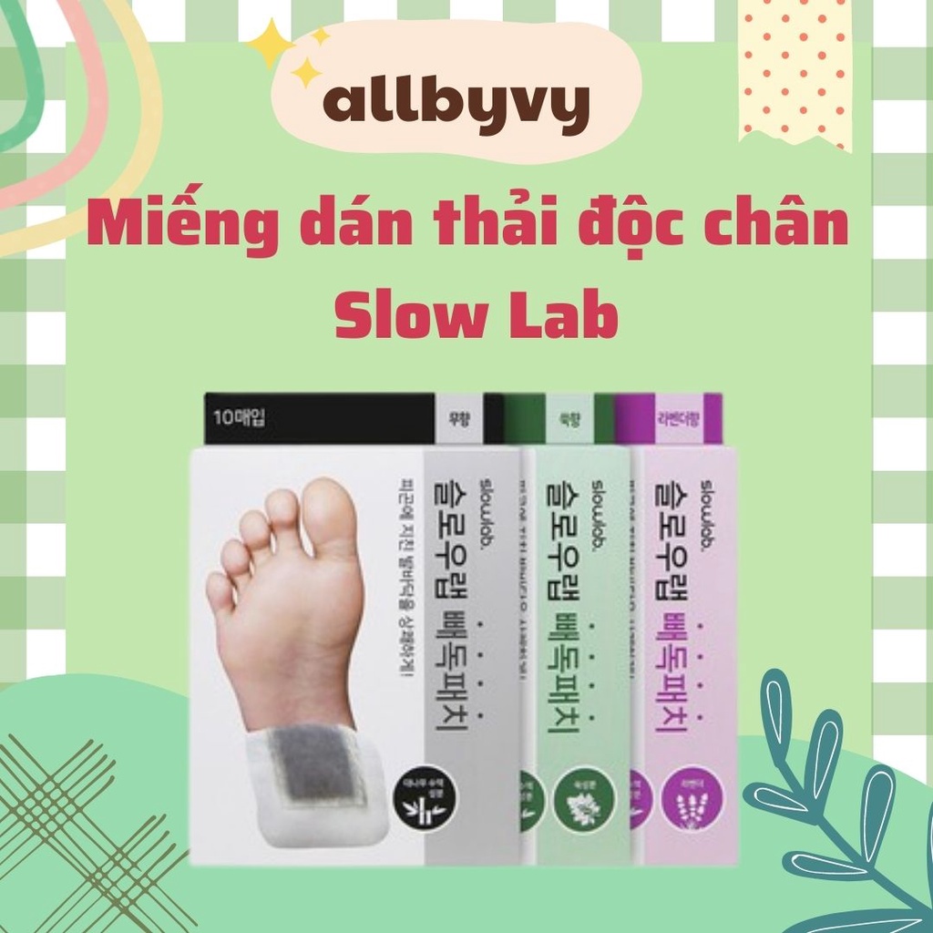 allbyvy| Miếng dán thải độc chân Slow Lab