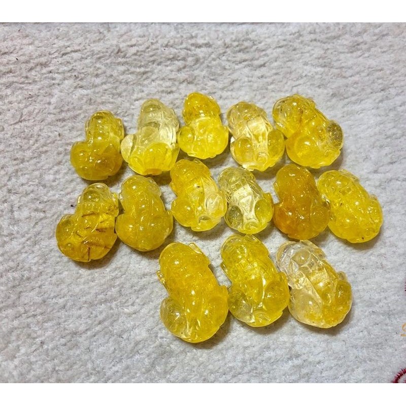 Cụ Tỳ Hưu đá Thach Anh Tóc Vàng hàng loại A chuẩn thiên nhiên TH210 - Hợp mệnh Kim, Thổ