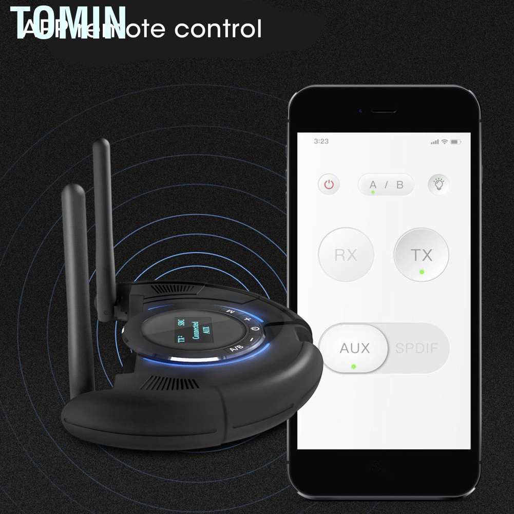 Tomin CSR 8675 Bluetooth 5.0 Audio Adapter APP Control Transmitter Receiver for TV PC Headphone