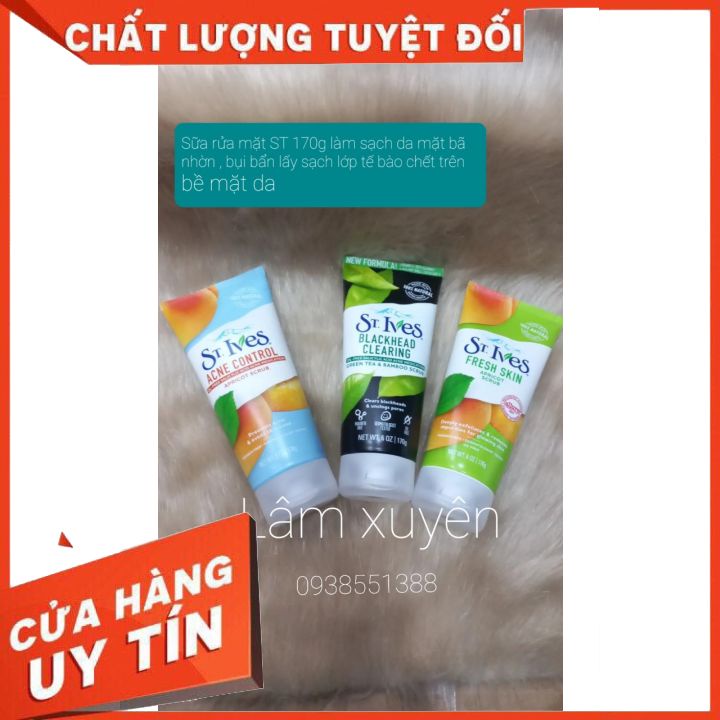 SỬA RỬA MẶT ST. LVES làm sạch bụi bẩn