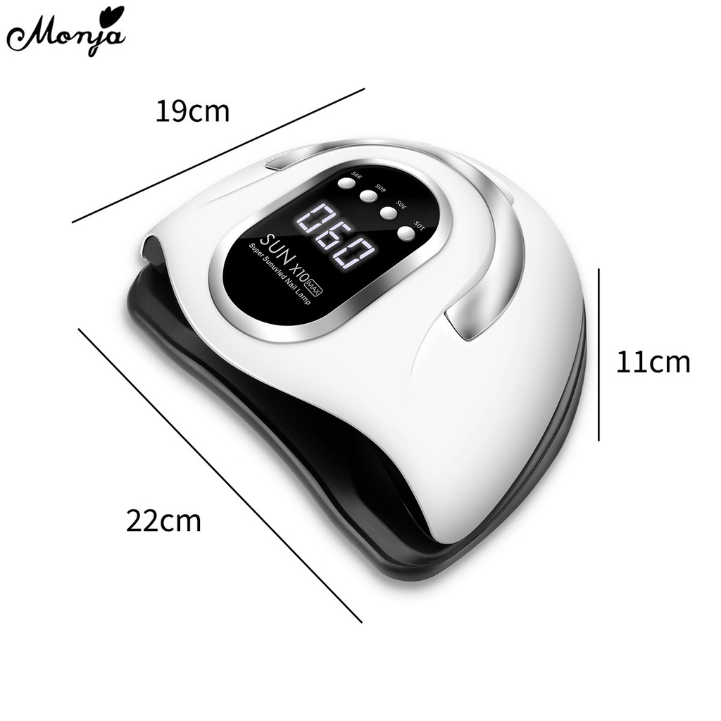 Đèn sấy khô sơn móng tay MONJA UV LED cảm biến thông minh 280W giắc cắm EU tiện lợi