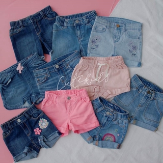 Quần short jeans bg gap màu demin 6-12m