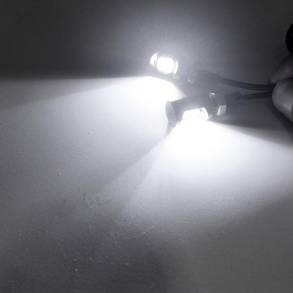 1 Cặp Bóng Đèn 5630 3SMD Ánh Sáng Trắng Siêu Sáng Gắn Đuôi Xe Hơi / Xe Máy