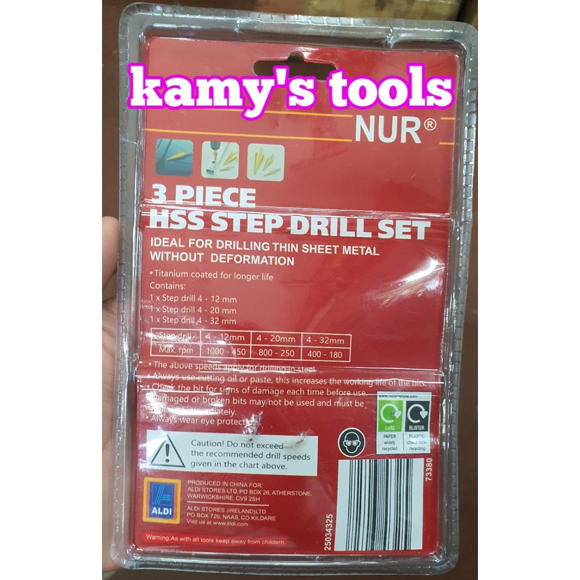 Mũi Khoan Tháp Đa Năng 1 Bộ 3 Mũi Workzone, Nur, Mũi Khoan Nhôm