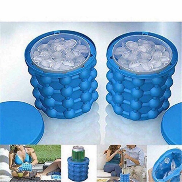 Hộp làm đá thông minh, dụng cụ làm đá hình trụ 120 viên, chất liệu silicon an toàn, lấy đá dễ dàng, nhanh gọn tiện lợi