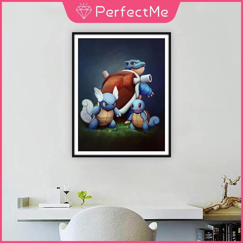 Bộ Tranh Đính Đá 5D Tự Làm Hình Pokemon 40x50cm Trang Trí Nhà Cửa