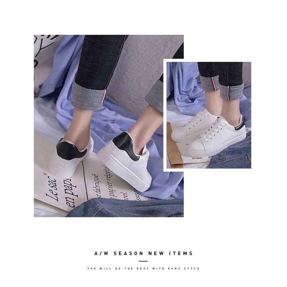 Giày Sneaker Nam thể thao màu trắng cổ cao cho học sinh phong cách Hàn Quốc TAKUTA mã AH | BigBuy360 - bigbuy360.vn