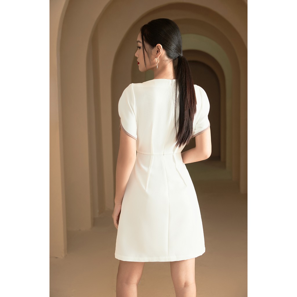 Đầm xòe ngắn tay chần chỉ 20Again DEA0096 | BigBuy360 - bigbuy360.vn