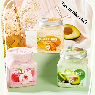 300g Tẩy tế bào chết Body cải thiện da viêm lông, sáng da Tẩy da chết đào, bơ, xoài WINK