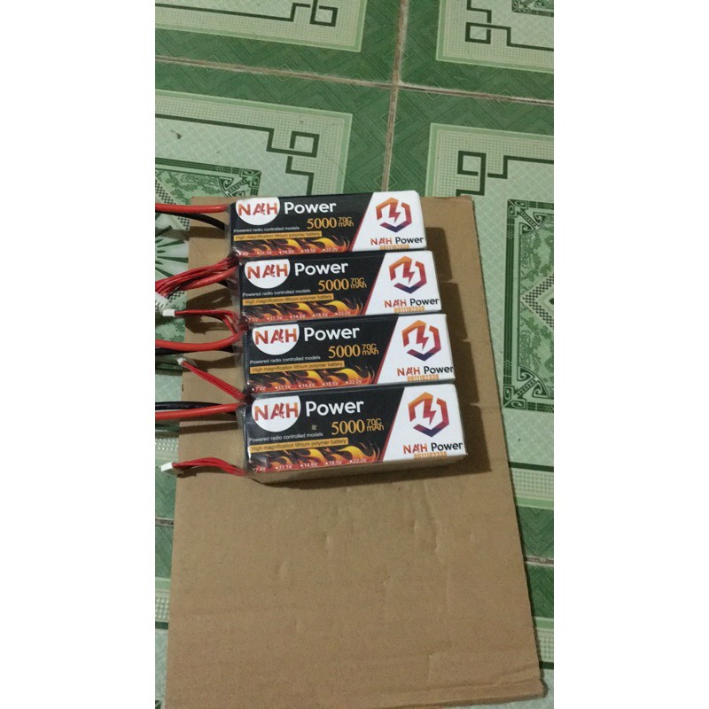 Pin LiPo 5000mAh 70C NAH Power 4S 16.8V