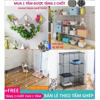 [ XẢ KHO] Lưới Sắt Thép Lắp Ghép Đa Năng Làm Giá Để Sách Khung Tranh, Đồ Gia Dụng, Chuồng Thú Cưng
