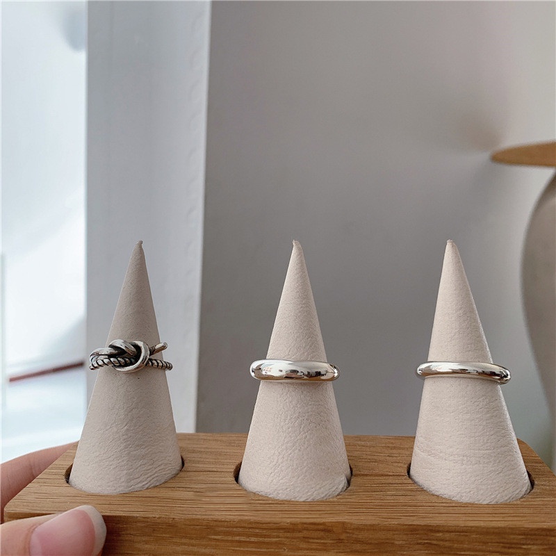 Nhẫn Hở Màu Bạc Cổ Điển Có Thể Điều Chỉnh Phong Cách Gothic Punk Mới Cho Nam Và Nữ