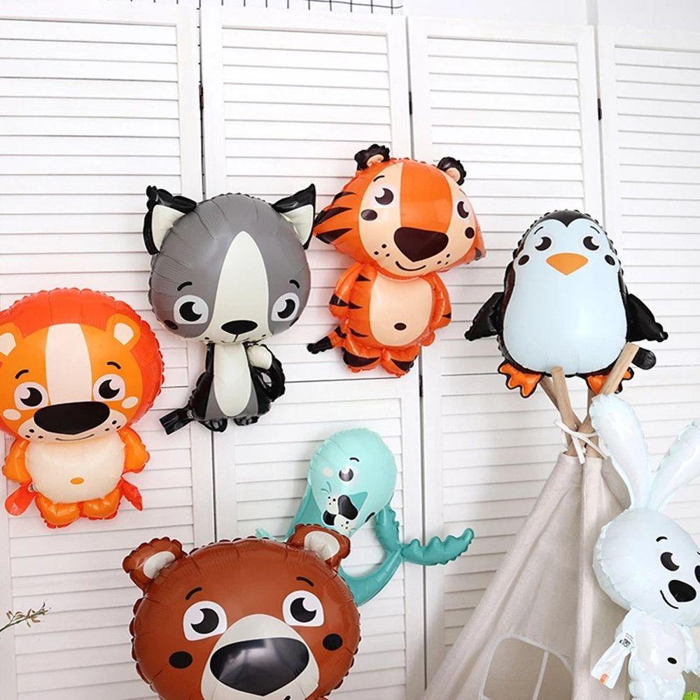 Bong Bóng Nhôm Bơm Hơi In Họa Tiết Động Vật Hoạt Hình Trang Trí Tiệc Sinh Nhật Cho Bé
