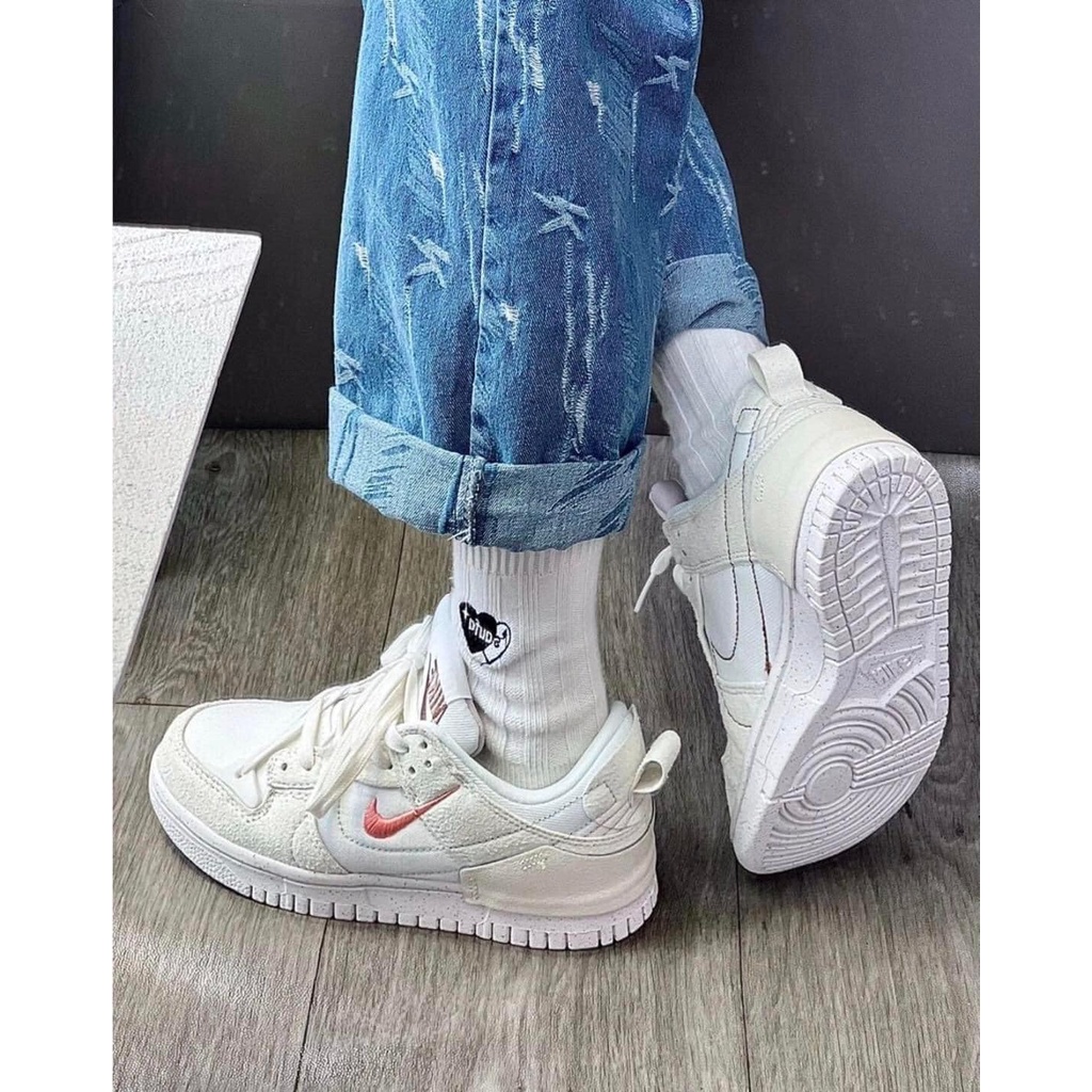 Giày thể thao Sneaker  sb dunk kem hồng,sB dunk hồng kem, SB Dunk Disrupt 2 Pale Ivory bản xịn chuẩn nhất
