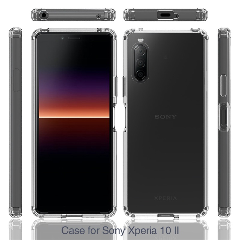 Ốp Điện Thoại Túi Khí Chống Trầy Xước Màu Trong Suốt Cho Sony Xperia XZ Premium Xperia 5 1 ii 5 ii 10 ii 1 iii 5 iii 10 iii HD