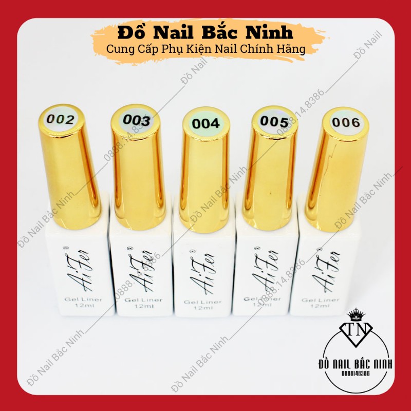 Gel Cọ Nét Nail Aifer Dùng Kẻ Vẽ Trang Trí Móng Đủ Màu