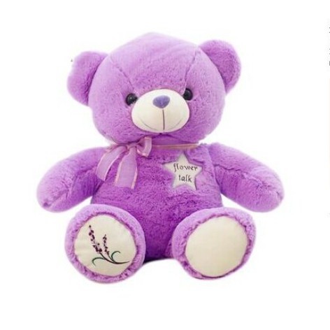 Gấu Teddy nhồi bông màu tím cỡ 32cm