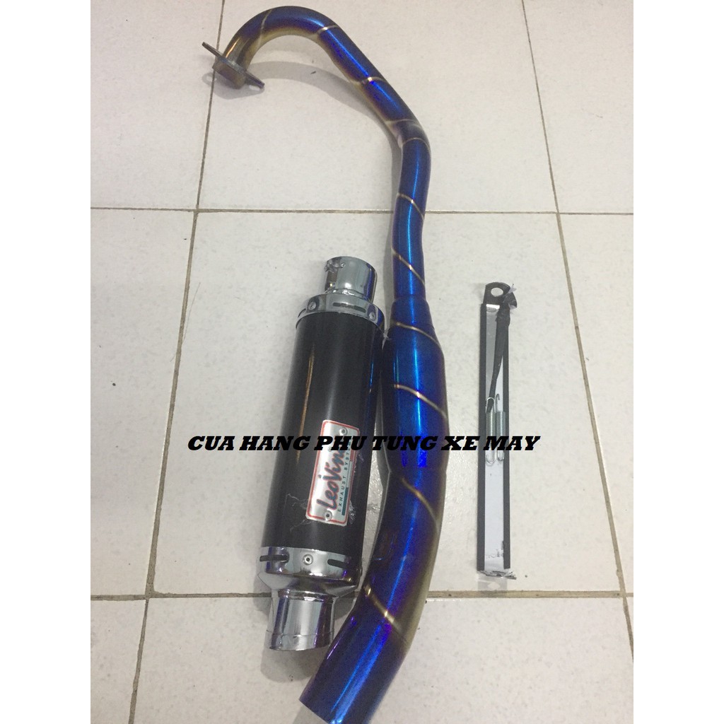 Pô LeoVince kèm cổ bầu hơi titan gắn xe Ex135, Ex 150, Winner, Raider Fi, Satria