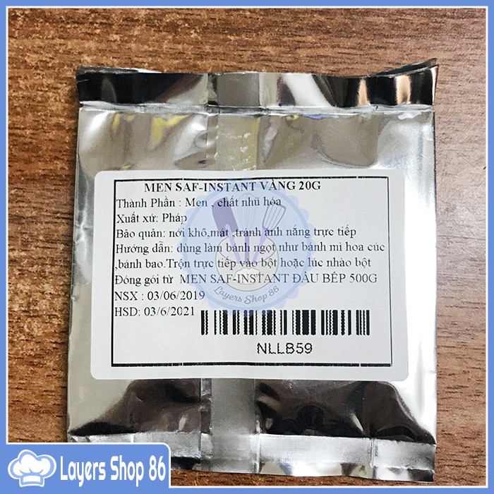 Men ngọt vàng saf instant / men bánh mì / men bánh bò / pizza ....chia lẻ 20g | BigBuy360 - bigbuy360.vn