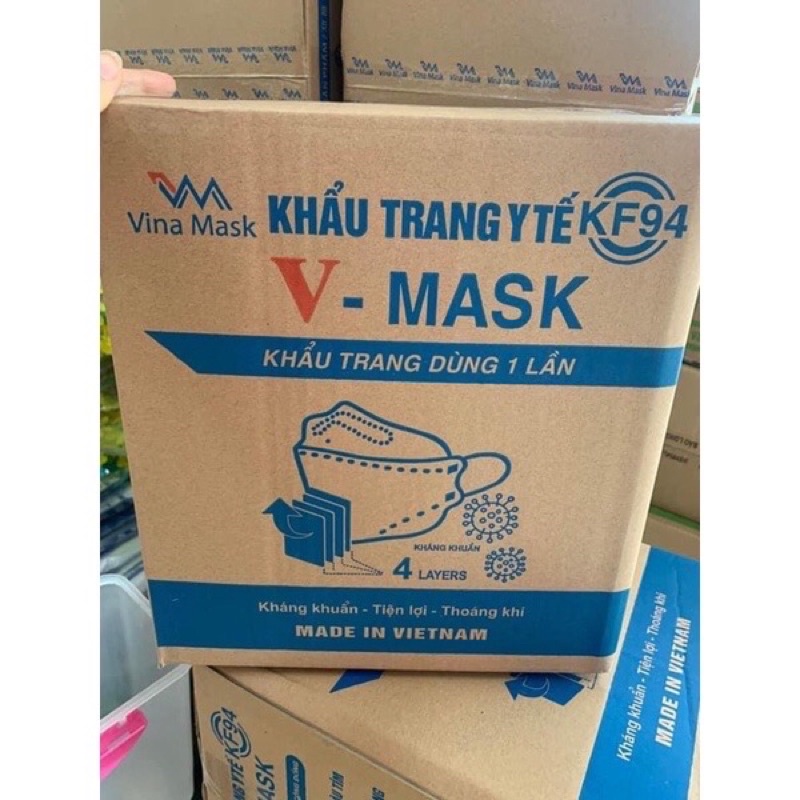 Khẩu trang Kf94 của Vinamask 10 chiếc chắn bụi virus hiệu quả an toàn chắc chắn