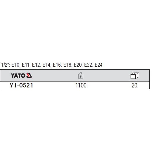 Bộ tuýp sao 1-2 inch Yato YT-0521