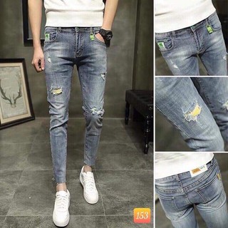 Quần jean nam rách co giãn, quần bò nam đẹp