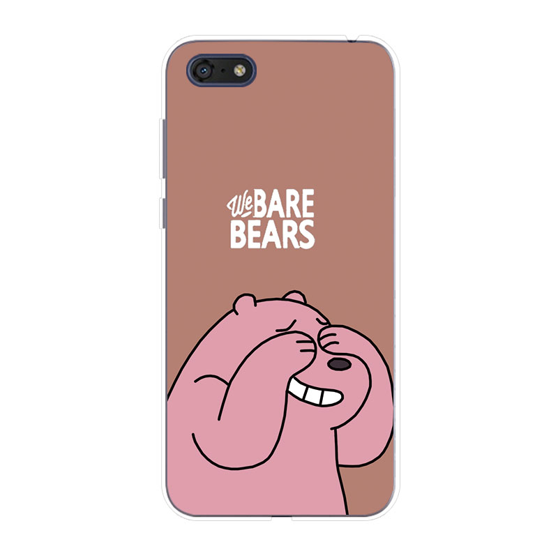 Huawei Y3 Y5 2017 Prime 2018 2019 Y5 ii Soft TPU Silicone Phone Case Cover Three Bare Bears 2