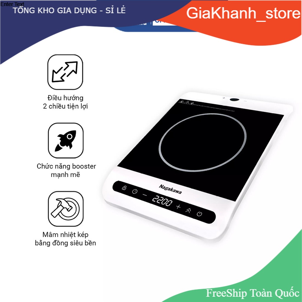 Bếp Từ Đơn Nagakawa NAG0712 Tặng Kèm NồI Lẩu Chuyên Dụng 30cm