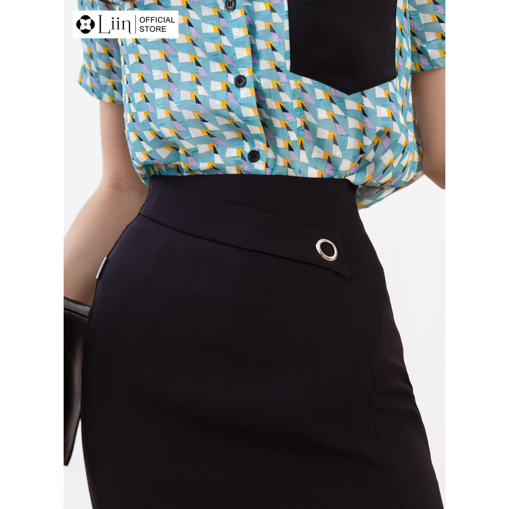 Chân váy nữ ngắn, Juyp Xẻ 1 Cúc form dáng ôm, cá tính Liin Clothing J4170 | BigBuy360 - bigbuy360.vn