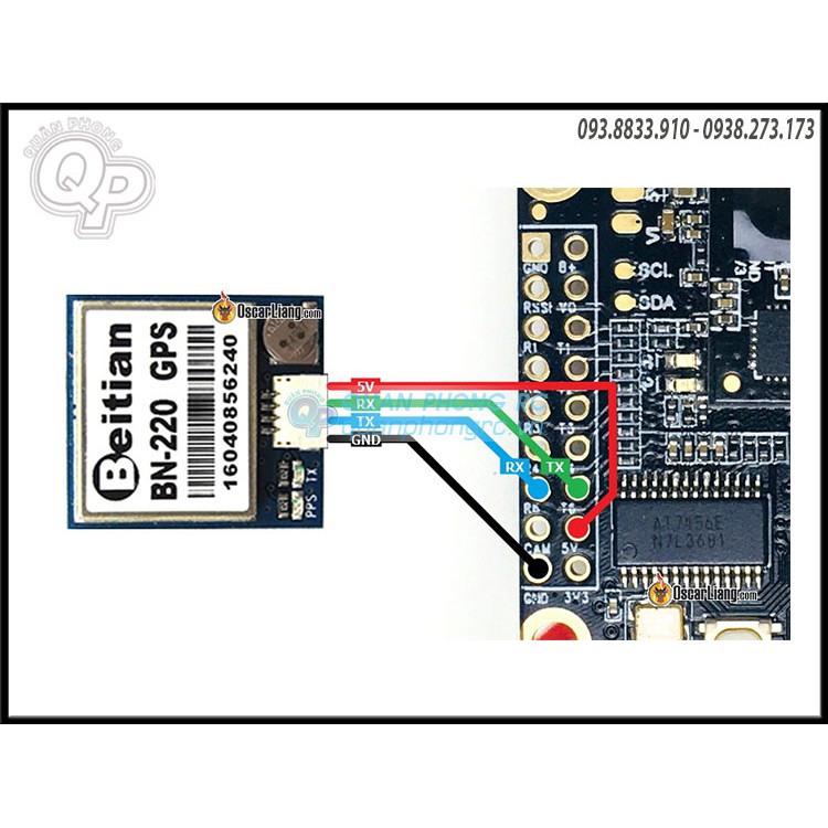 Mô-đun Glonass GPS kép với đèn Flash Beitian BN-880 + Cáp