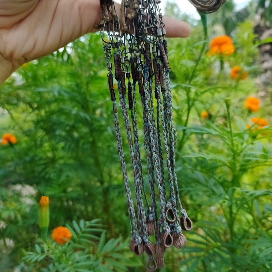 Xích chân chim khuyên, mào, chòe, mi, cu gáy, khướu,... bằng du siêu bền có chống xoắn