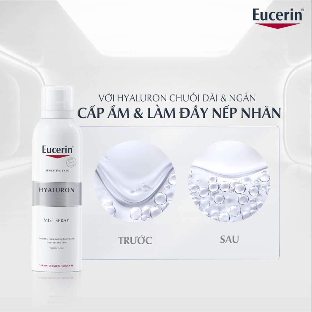 Eucerin Xịt dưỡng ẩm cho da nhạy cảm Hyaluron Mist Spray 150ml