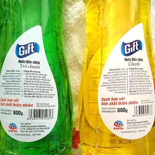 Nước rửa bát GIFT 800g k kèm quà