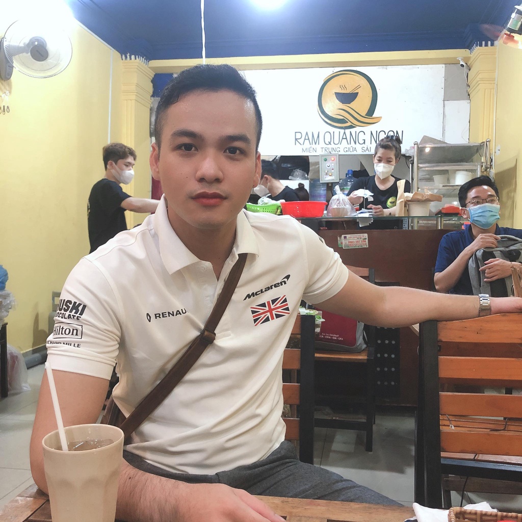 Áo thun nam có cổ F1 Mclaren thể thao cá tính, Áo phông cotton thoáng mát full size