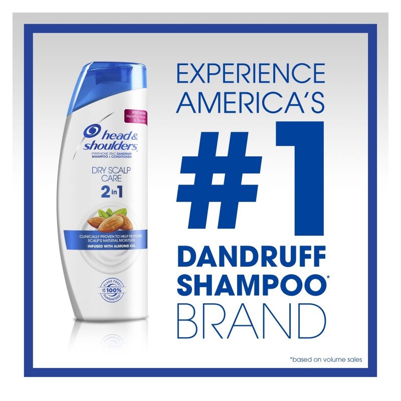 [USA] Dầu gội xả Head &amp; Shoulders 2in1 Dry Scalp Care 700ml hạnh nhân sạch gàu - Mỹ