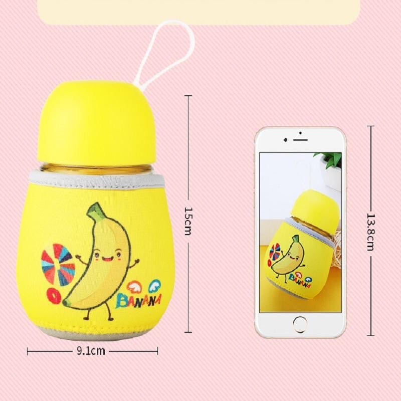 Bình ủ cháo giữ nhiệt bằng thủy tinh kèm dây treo 300ml tiện lợi