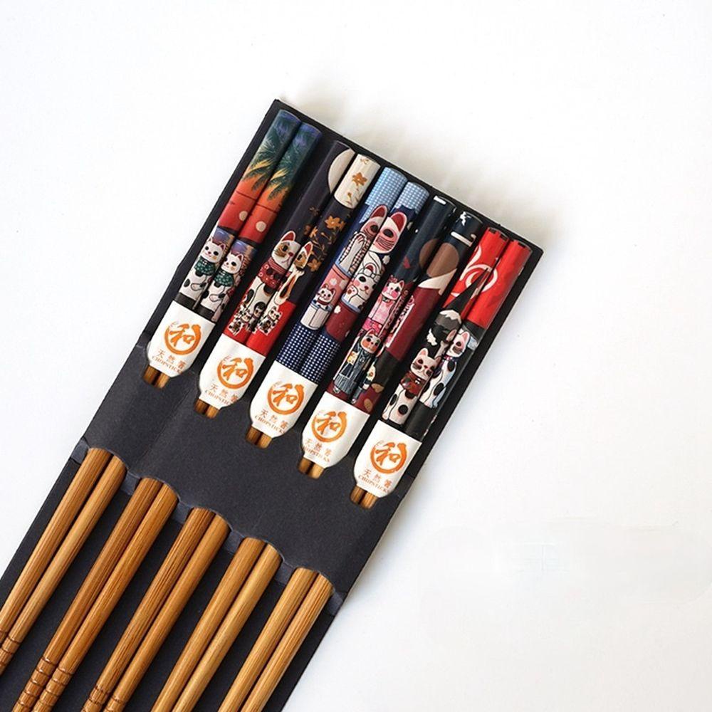 Set 5 Đôi Đũa N1N Phong Cách Nhật Bản