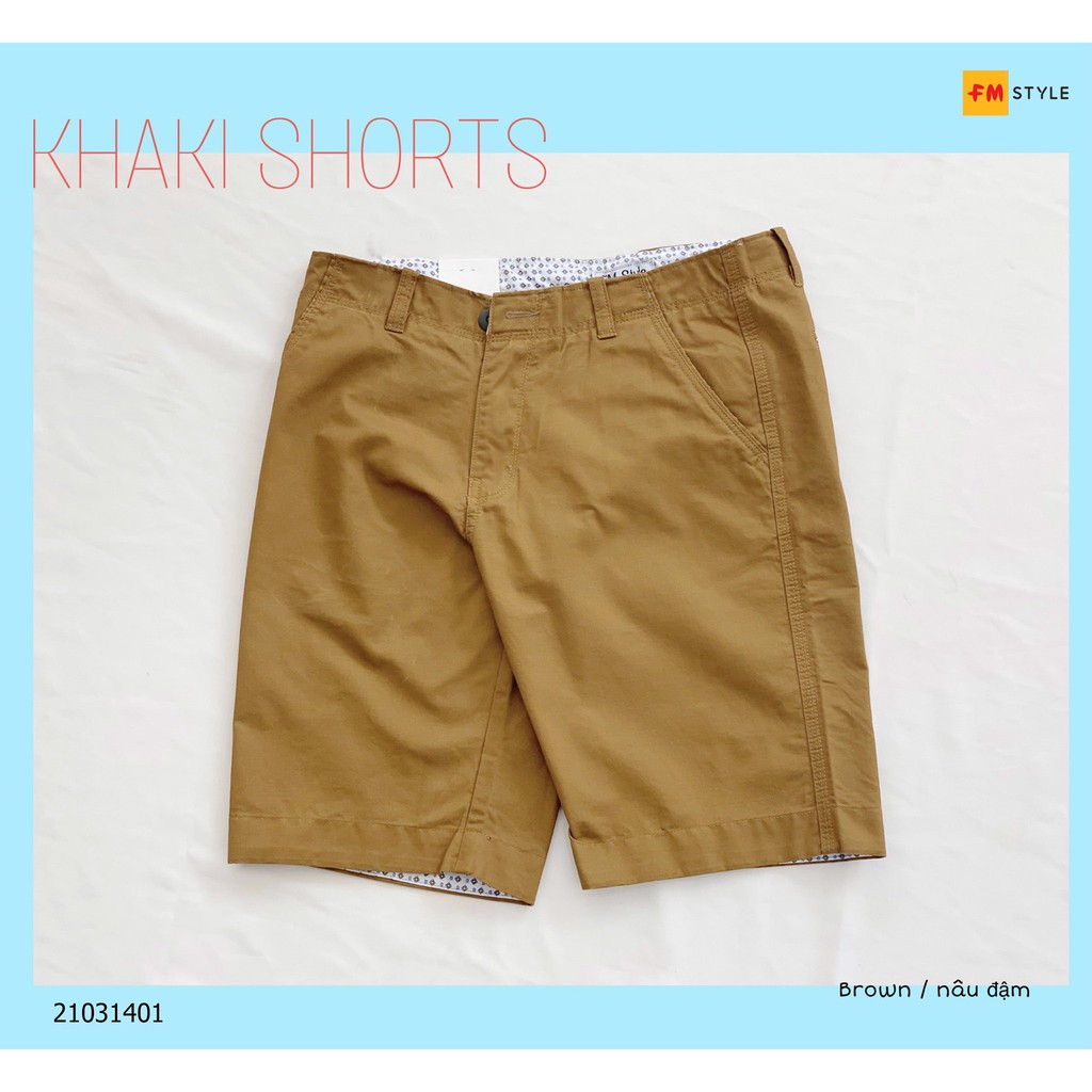 Quần short nam kaki FM Style 7 màu trẻ trung năng động thun cotton co giãn 4 chiều 211128128