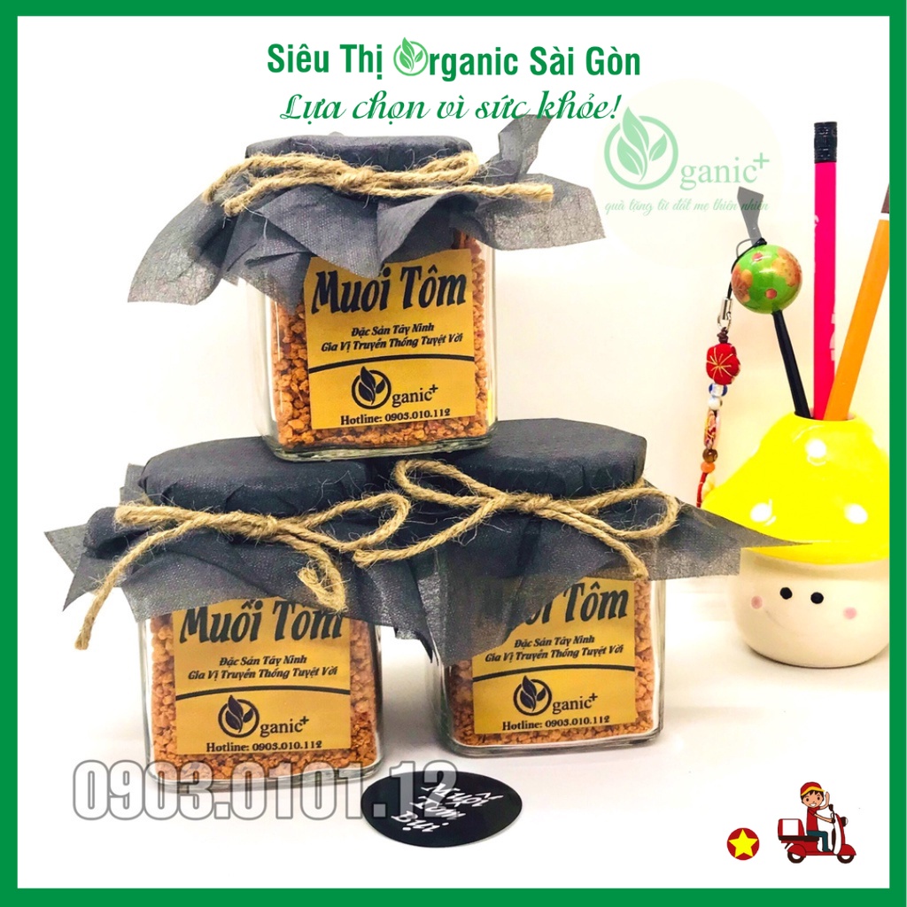 Muối tôm Tây Ninh thượng hạn, tôm khô ớt tươi công thức gia truyền nguyên liệu sạch (hũ 200 gram)