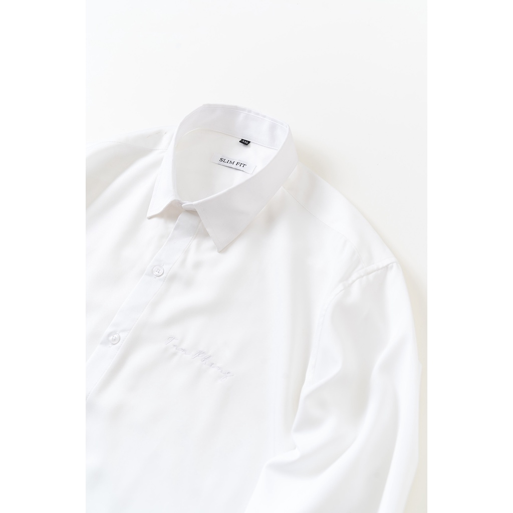 Áo SƠ MI trắng nam dài tay đẹp vải COTTON giữ form bền bỉ, chống nhăn, sơ mi công sở thời trang nam lịch sự