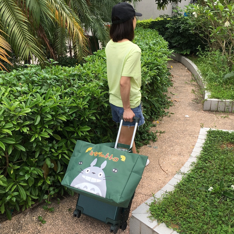 Túi Xách Mua Sắm KN3305 Vải Bố Chống Thấm Nước Thân Thiện Với Môi Trường Kiểu Hoạt Hình Cho Mẹ Và Bé