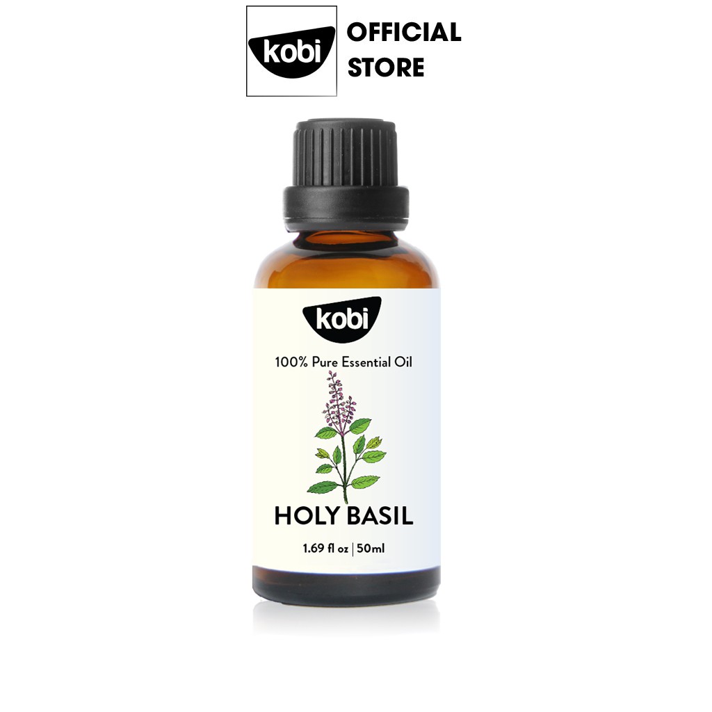 Tinh dầu Hương nhu Kobi Holy basil essential oil giúp đuổi muỗi, khử mùi, làm thơm phòng - 30ml