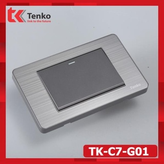 Công Tắc Điện 1 Nút Âm Tường Mặt Hợp Kim 1 Chiều Và 2 Chiều - Thương Hiệu Nhật Chính hãng Tenko TK-C7-01