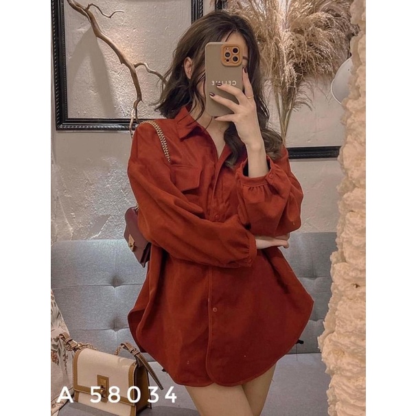Áo sơ mi nhung tăm vạt bầu , dáng rộng nhiều màu hot | BigBuy360 - bigbuy360.vn