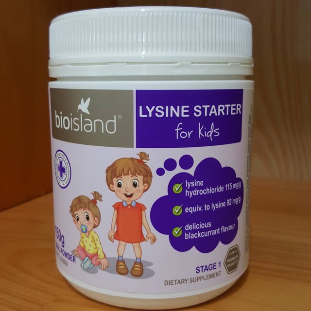 BIO ISLAND LYSINE STARTER FOR KIDS ORAL 150G - BỘT TĂNG CHIỀU CAO CHO BÉ