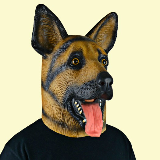 [BECGIE] Mặt nạ hóa trang hình chú chó béc giê chó ngáo dùng trong hóa trang halloween Cosplay trung thu lễ hội
